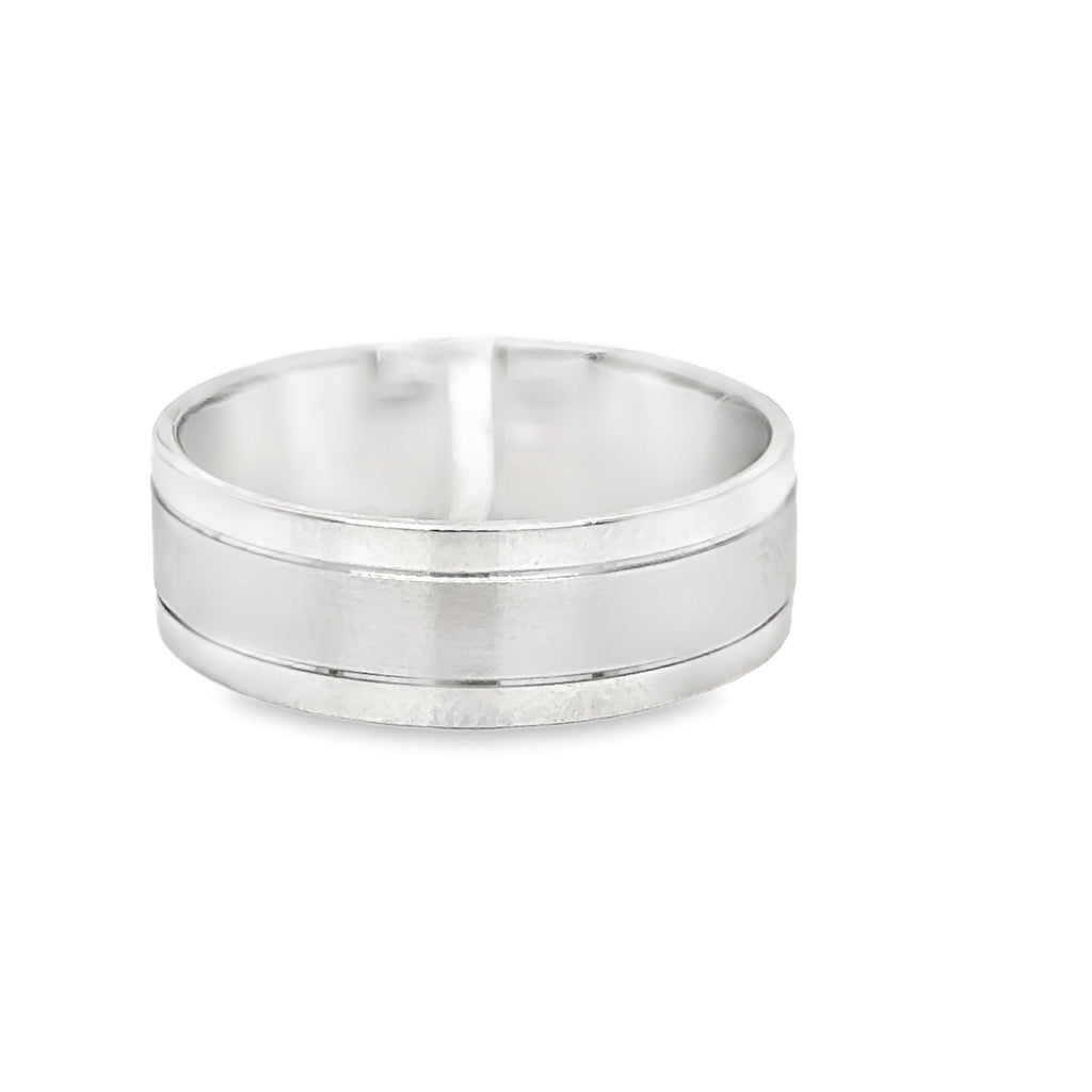 Precious Metal (No Stones) Wedding Bands - Men'