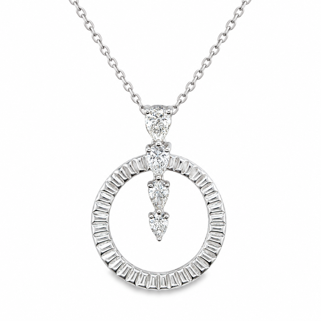 Lab Diamond Pendants/ Necklace