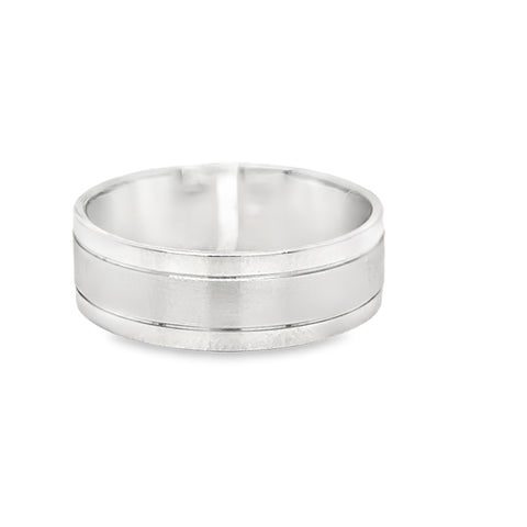Precious Metal (No Stones) Wedding Bands  -  Men'