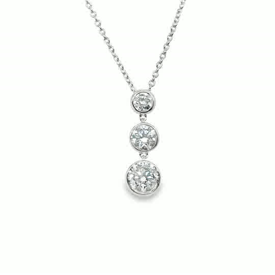 Lab Diamond Pendants/ Necklace