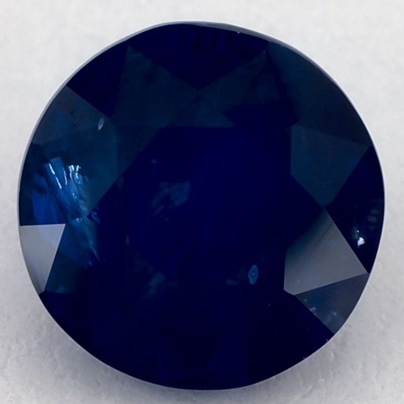 3.04 Carat Round Cut Blue Sapphire