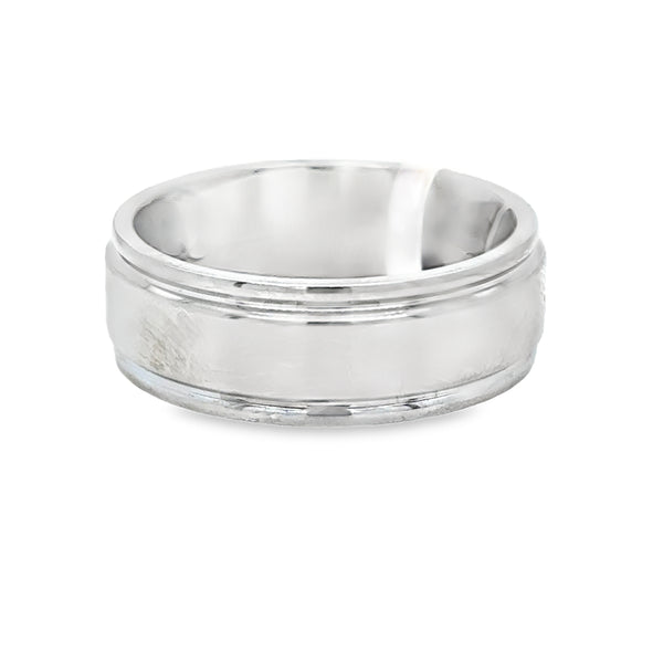 Precious Metal (No Stones) Wedding Bands  -  Men'