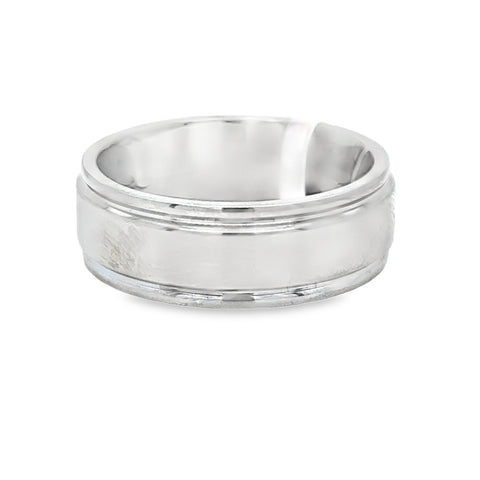 Precious Metal (No Stones) Wedding Bands  -  Men'