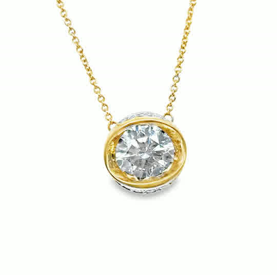 Lab Diamond Pendants/ Necklace
